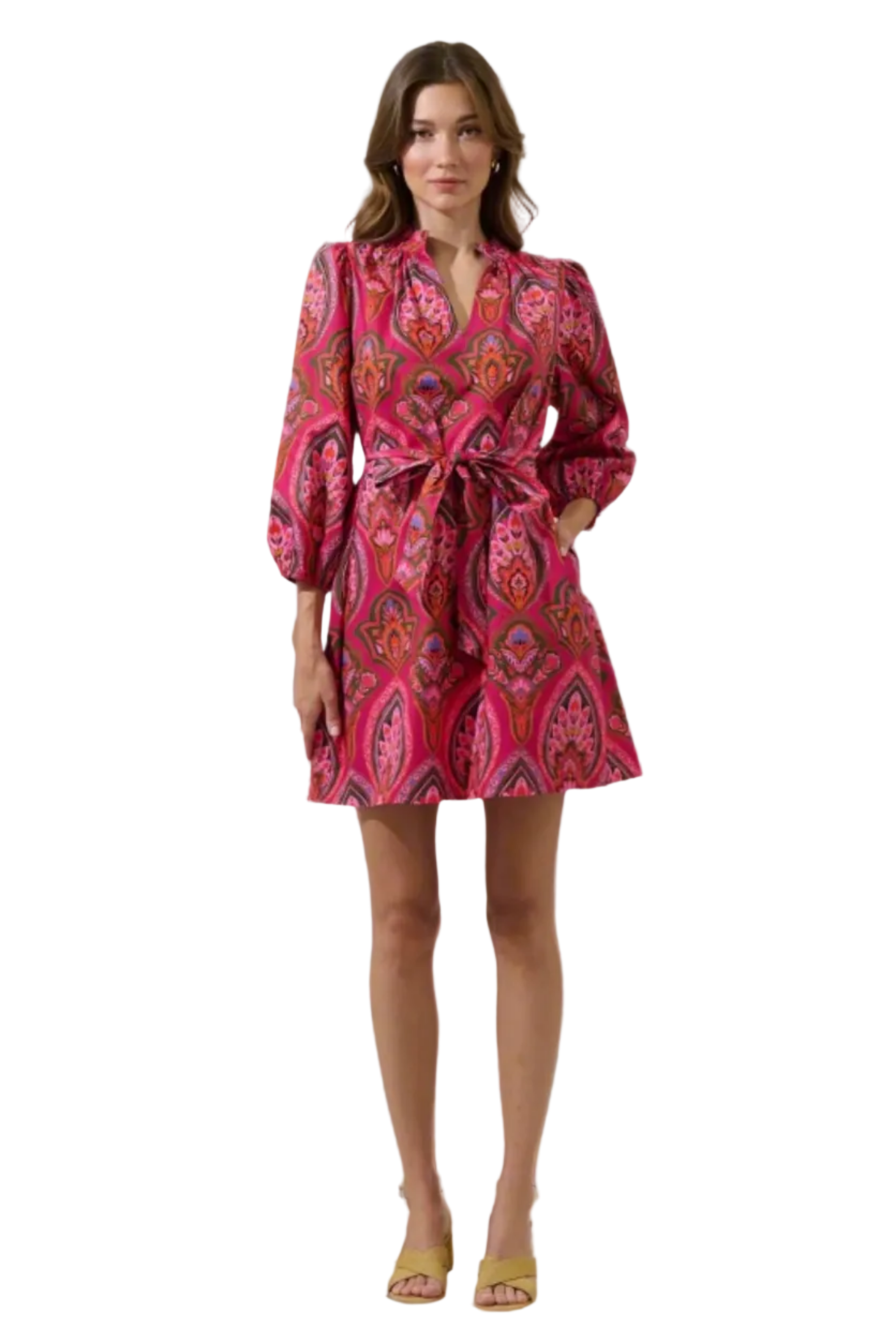 Berry Mulit-Colored Shift Casual Dress with Pockets | The Pocket Mouse