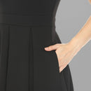 Black Fit and Flair Dress with Pockets | The Pocket Mouse