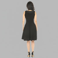 Black Fit and Flair Dress with Pockets | The Pocket Mouse