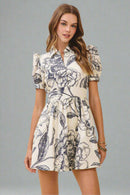 Woman wearing a floral dress