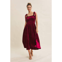 Wine Colored Velvet Dress with Pockets | The Pocket Mouse