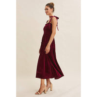 Wine Colored Velvet Dress with Pockets | The Pocket Mouse